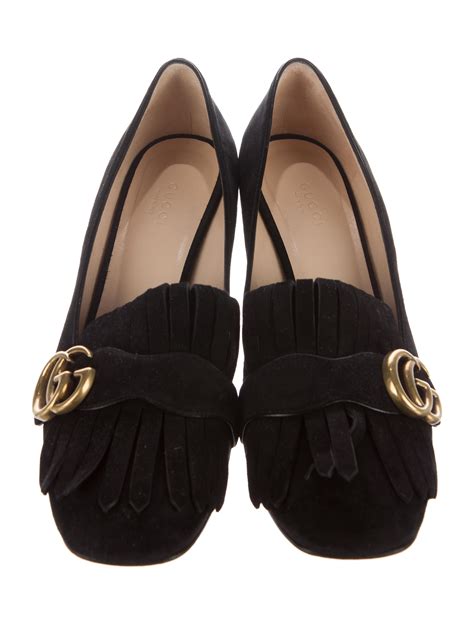 how to wear gucci marmont loafers|Gucci Marmont loafer heels.